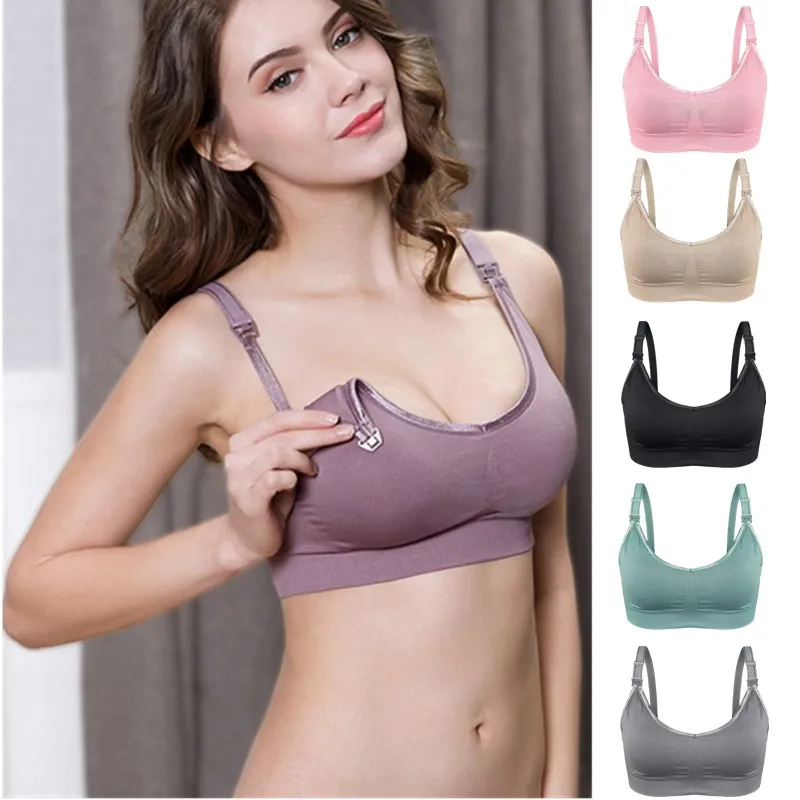 

Pregnant Women Feeding Breastfeeding Bra Maternity Nursing Bra Wire Free Comfortable Breathable Stretchy Soft Nursing Bralette