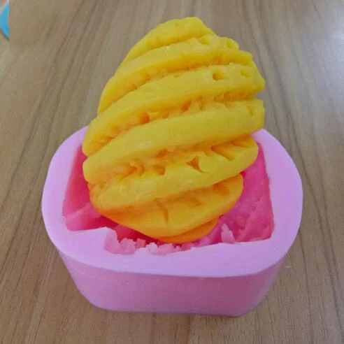 DIY Ананас Фрукты пищевой ручной работы Силиконовое Мыло Свеча для украшения