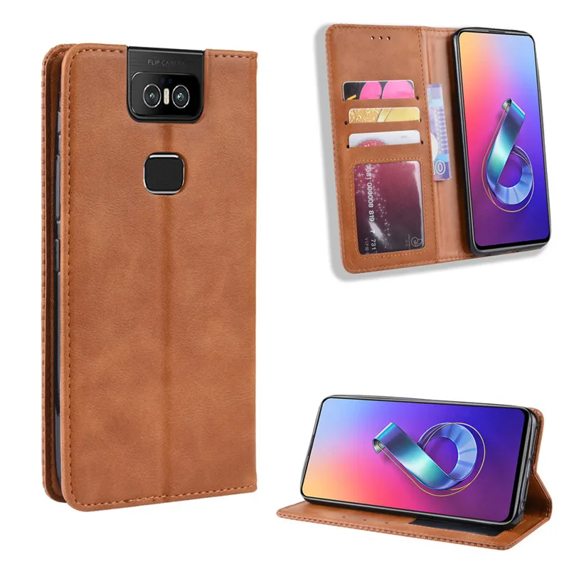 Чехол для Asus Zenfone 6 ZS630KL Роскошный кожаный флип-чехол чехол с подставкой и