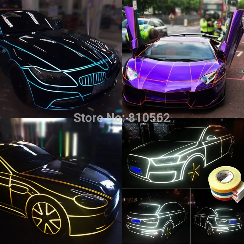 Оптовая продажа светоотражающие полоски для CX5 1 см * 10 м RIO Solaris golf 6 7 Granta супер