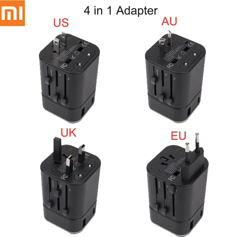 Xiaomi 90 Многофункциональный переходник CN/US/AU/EU/DE/UK 100-240 В type-C USB разъем поддержка QC3.0 PD3.0 Быстрая зарядка