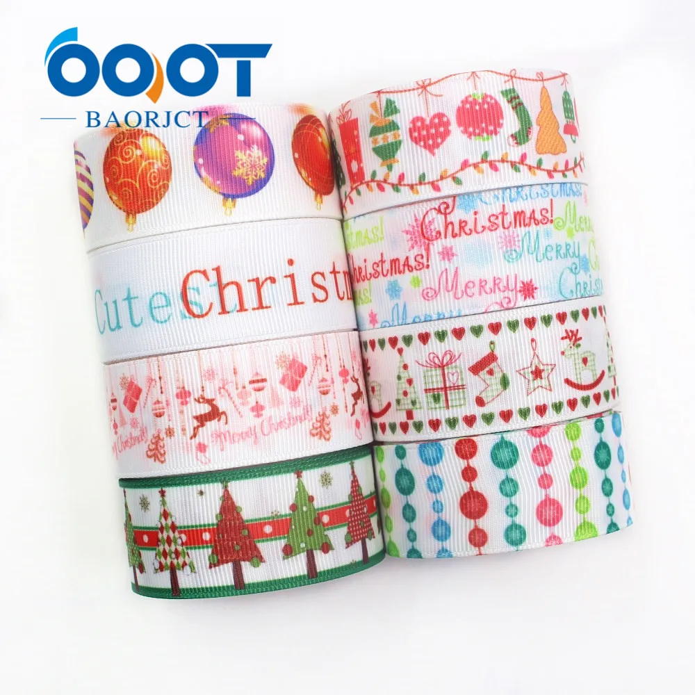 Рождественская серия OOOT BAORJCT ленты из мультфильма грогрен 25 мм 10 ярдов аксессуары