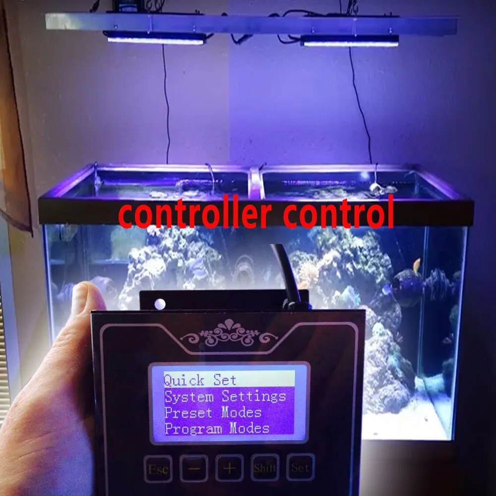 Controller Control 2 шт., морское программируемое светодиодное аквариумное светильник, лампы для аквариума, 48 дюймов, коралловый риф, светильник, аквариумный светильник, ing - Цвет: Controller Control