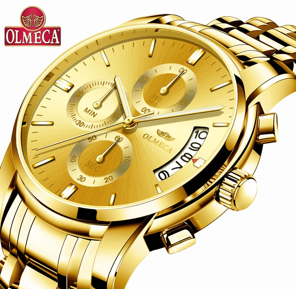 OLMECA кварцевые часы спортивные мужские модные Reloj Hombre наручные 3ATM