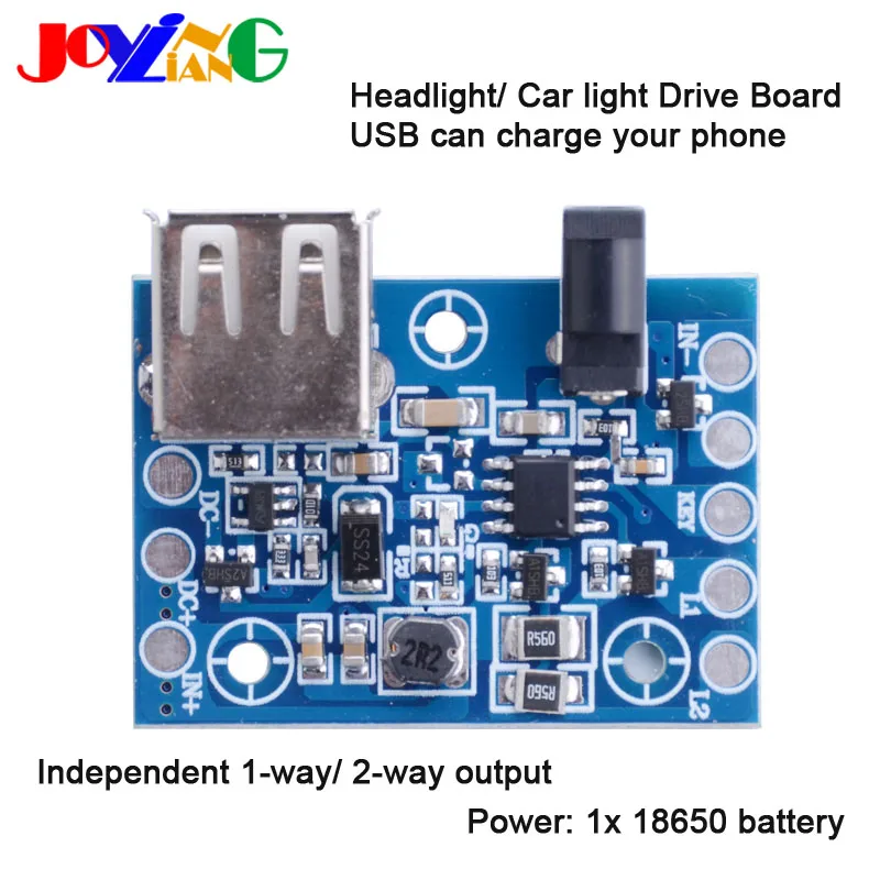 Светодиодная плата для головной лампы JYL-5001 18650 печатная USB детской зарядки T6/ U2/ Q5