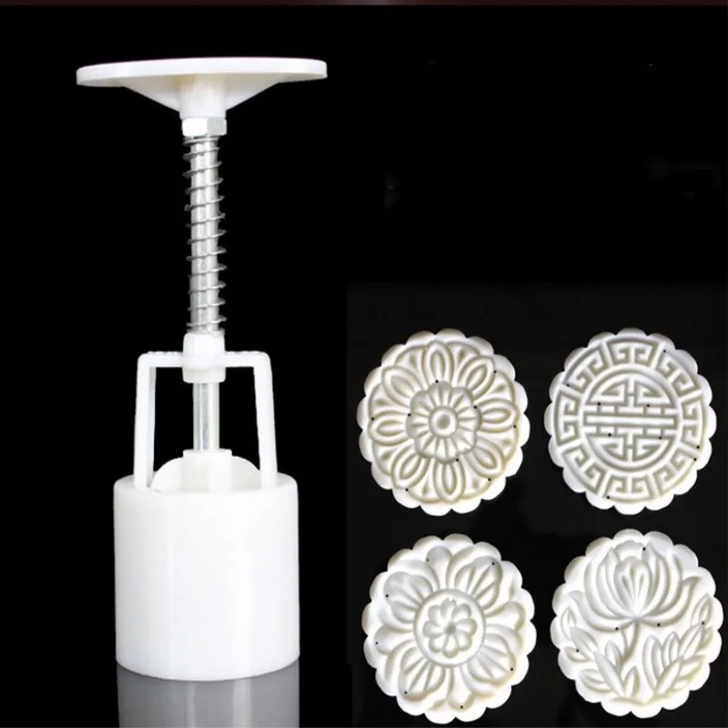 Ручное прессование 100 г круглая луна торт плесень пояс 4 марки печенья резак