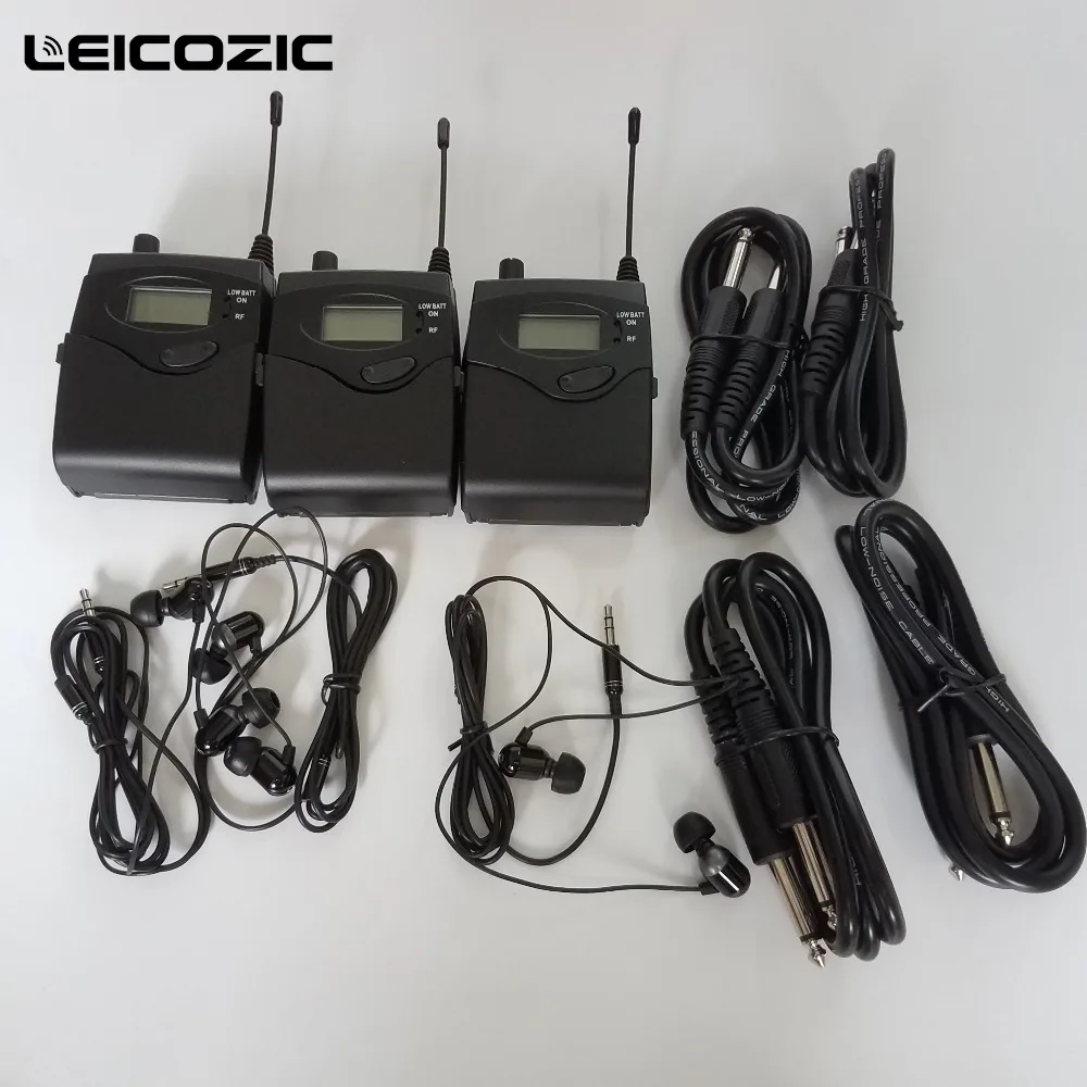 Leicozic SR2050 IEM профессиональные UHF беспроводные наушники в ухо монитор система 3 шт.