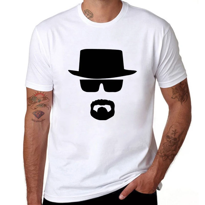 White BLWHSA Breaking Bad Heisenberg, забавная Мужская футболка, высокое качество, хлопок, Круглый ворот, короткий рукав, модные, с принтом, мужские футболки - Цвет: White