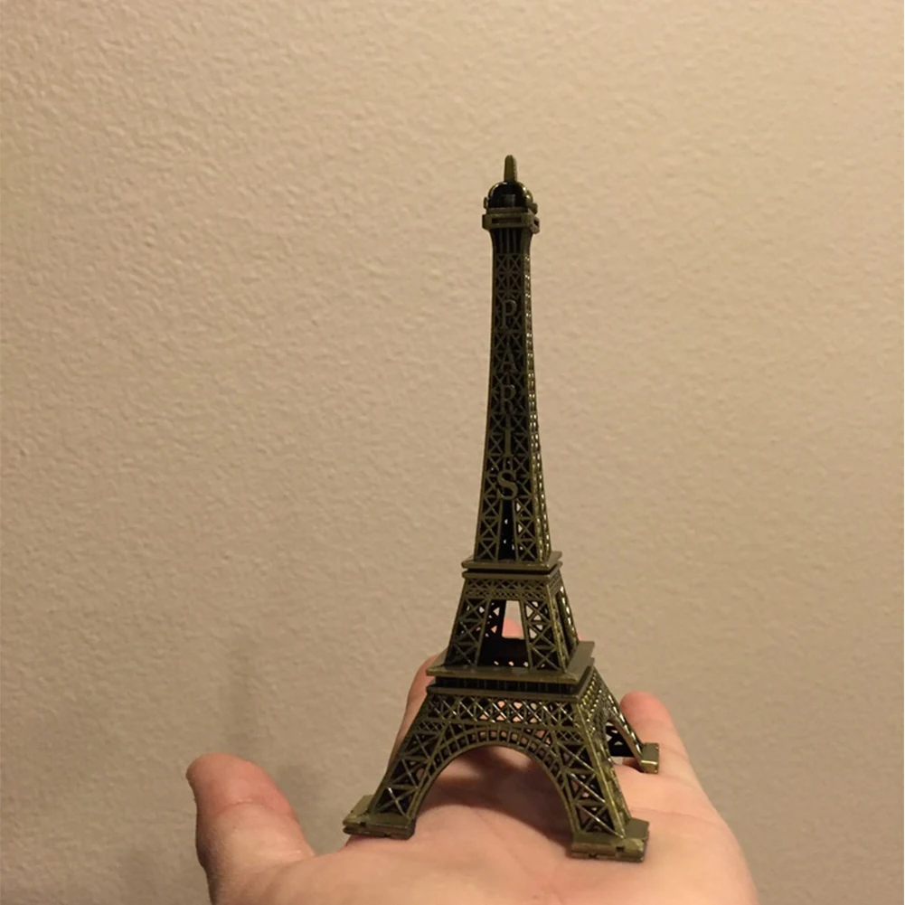 5-13 см Effiel Tower фигурки бронзовая Парижская башня Металлические ремесла Статуэтка домашний декор сувенирная модель детские игрушки#0901