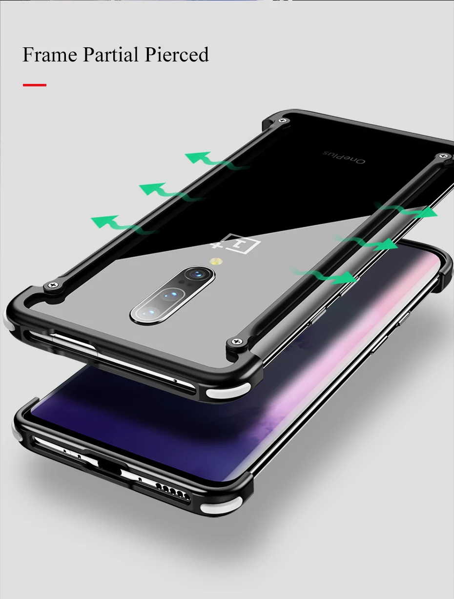 OATSBASF металлический чехол для подушки безопасности для One plus 6T 7 Чехол персональная подушка безопасности металлический бампер чехол для On plus 7 pro