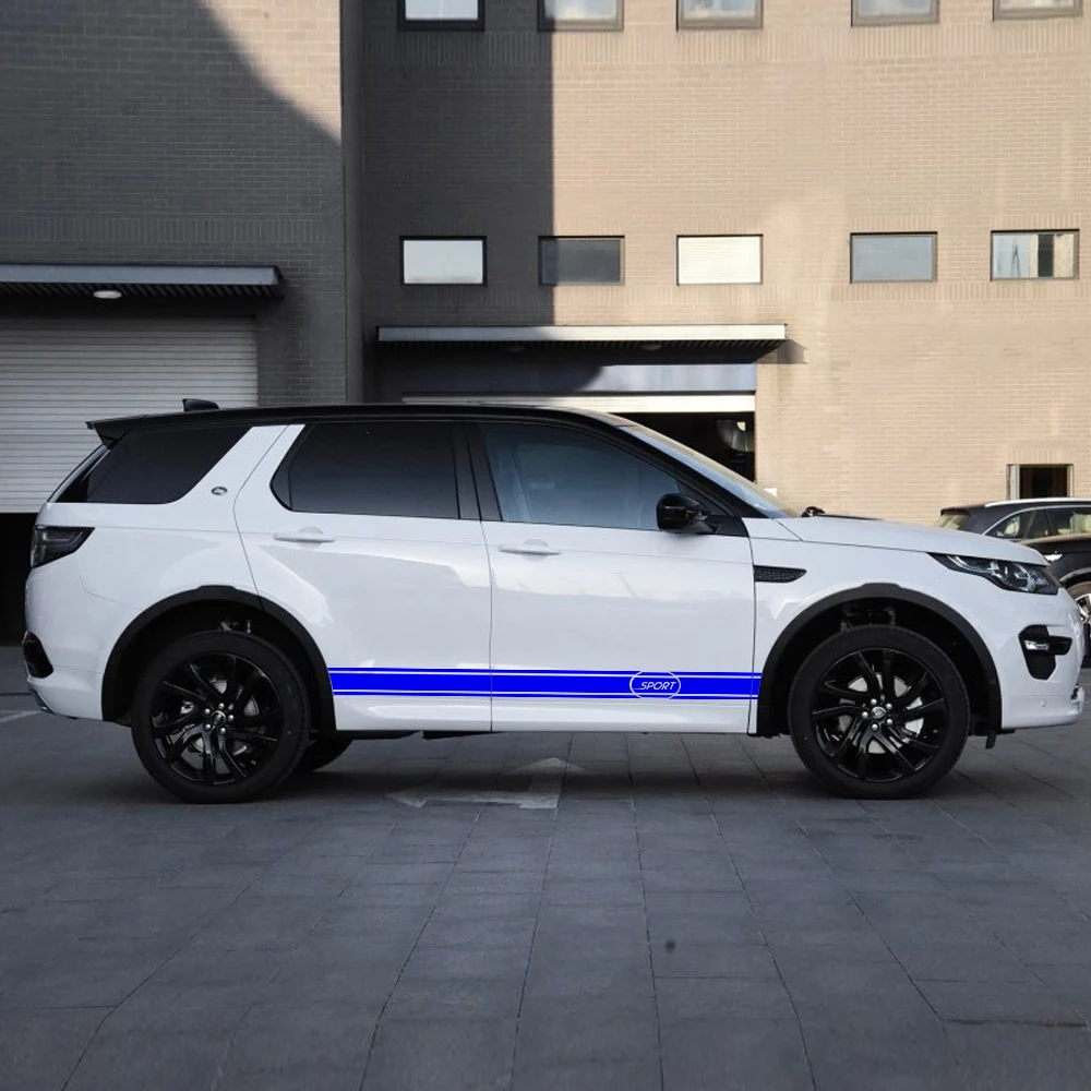 Для Land Rover Discovery Range Rover Sport freelander, наклейки на боковые юбки, наклейки для автомобиля, Стайлинг, винил, 2 шт.(L+ R