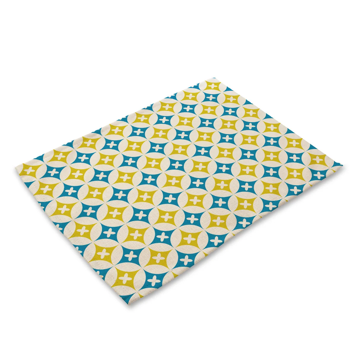 Abstract Geometric Pattern Table Mat Cotton Linen Place Mats for Dining Table Nordic Home Tea Party Decorations Kitchen Cup Mat - Цвет: MG0003-16