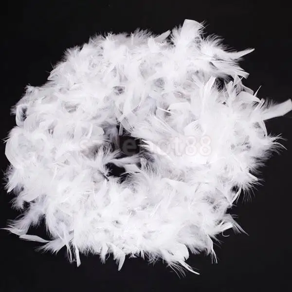 Белое перо боа пушистое Ремесло Украшение 6 футов в длину|fluffy feather boa|decorative