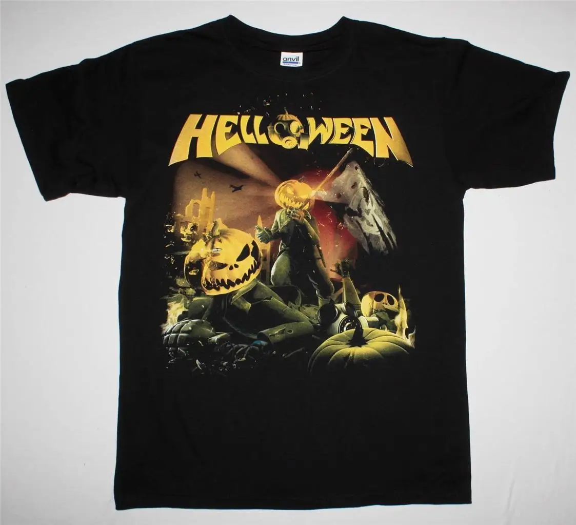 HELLOWEEN STRAIGHT OUT OF HELL TOURDATES 2014 HEAVY METAL Новая Черная футболка 2019 модная из 100% хлопка |