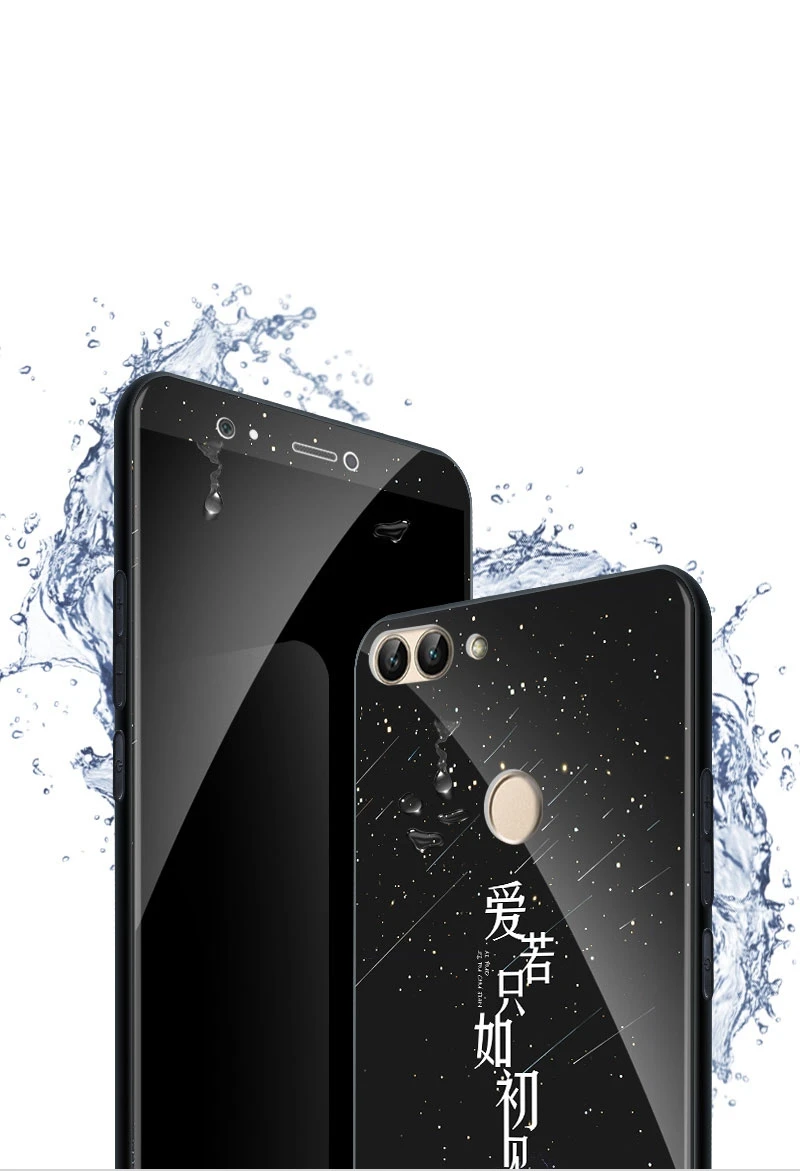 Чехол из закаленного стекла для huawei P Smart Enjoy 7s чехол противоударный мультяшный чехол для huawei Enjoy 7S чехол из закаленного стекла пленка