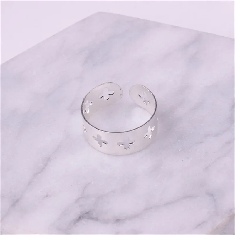 Горячее прибытие 3 шт набор колец Модные посеребренные волнистые звезды