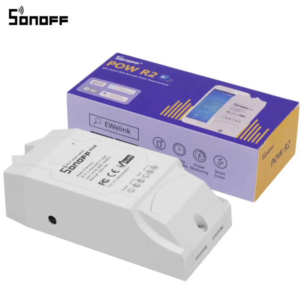 ITEAD SONOFF POW R2 15A 3500 Вт Wifi переключатель контроллер в режиме реального времени энергопотребление монитор измерения для автоматизации умного дома