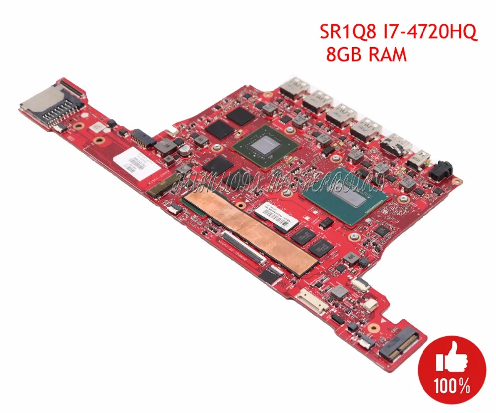 NOKOTION 806343 501 001 для HP OMEN 15 5000 5114TX материнская плата ноутбука 6 дюймов SR1Q8 I7 4720HQ 8 Гб RAM