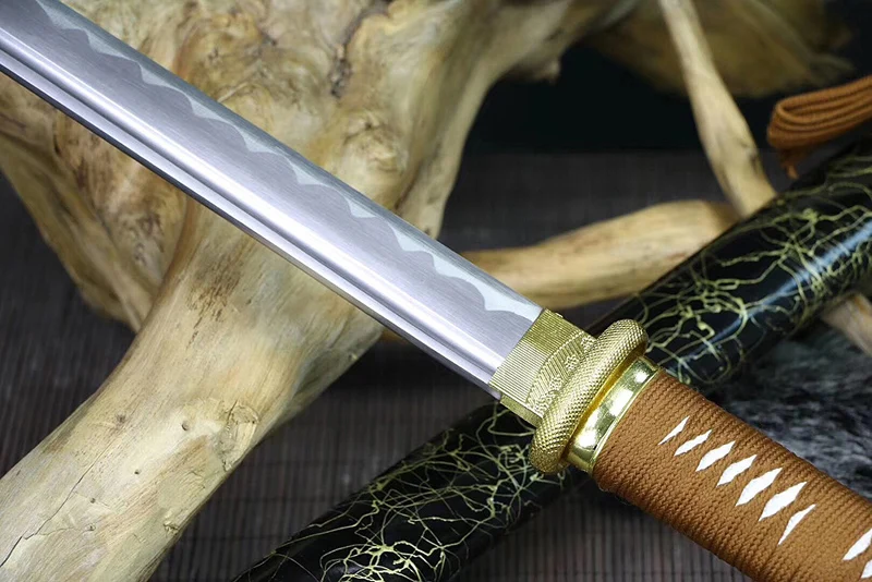 WAKIZASHI мечи полностью ручной работы японский прямой меч 1060 высокоуглеродистой стали полный тан лезвие функциональный Катана домашний декор