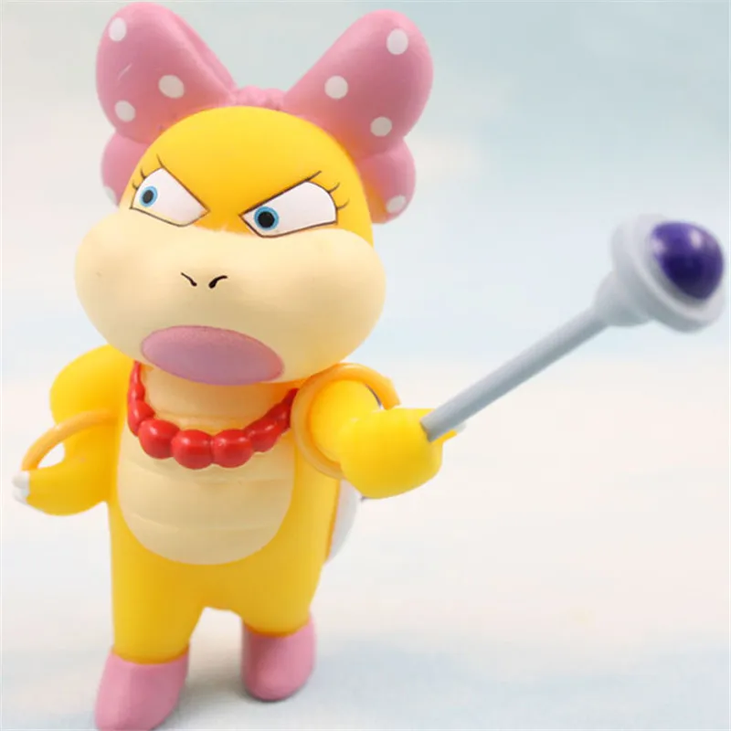Редкая коллекция 10 см Super Mario Bros Koopaling Kids Iggy Ludwig Roy Wendy Lemmy Larry фигурка игрушка - Цвет: Синий