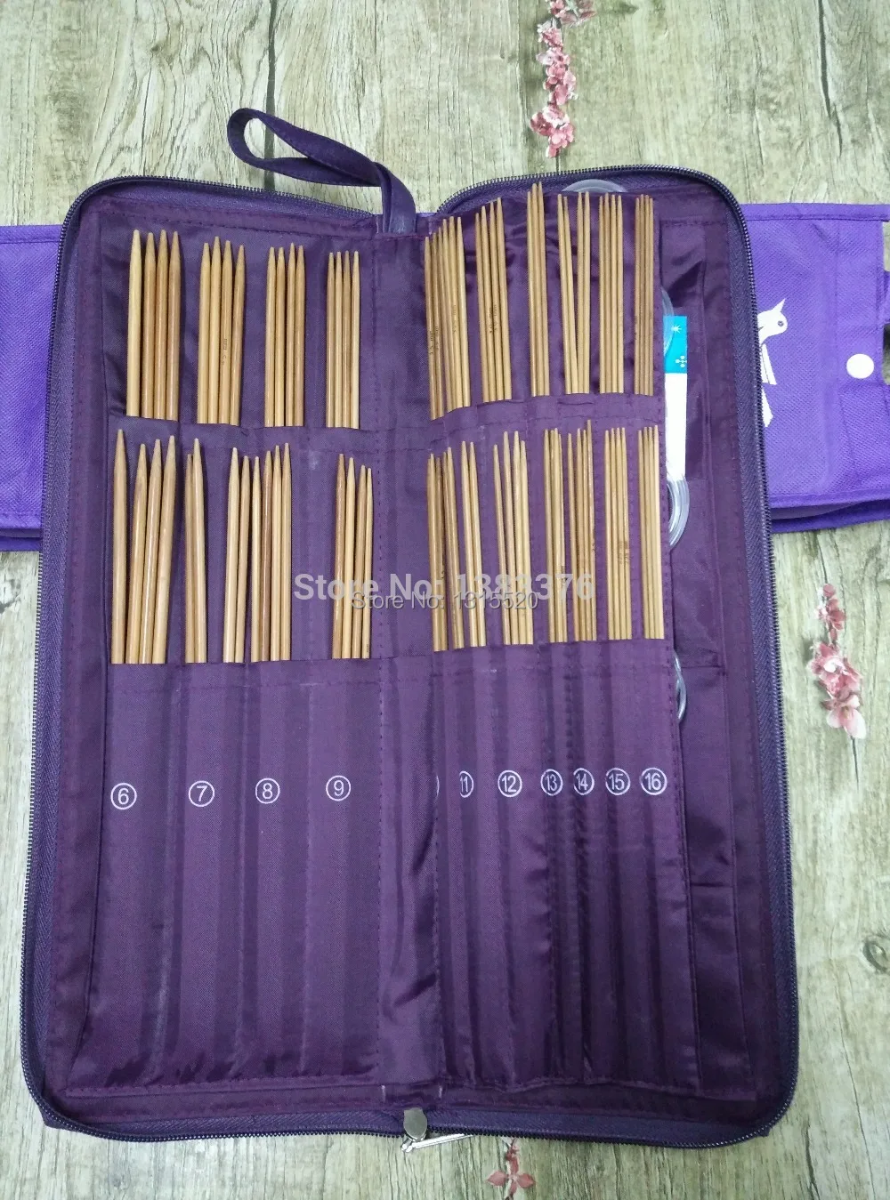 Набор вязальных игл круглых вязаных крючков из бамбука прямые иглы набор ручных