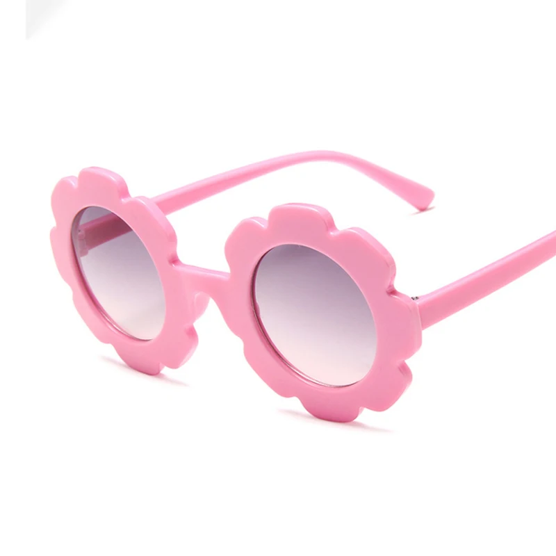 pink В форме подсолнуха детские игрушки Juguetes летние солнцезащитные очки с защитой от УФ-лучей Светоотражающие детские забавные игрушки рамка солнцезащитные очки - Цвет: pink