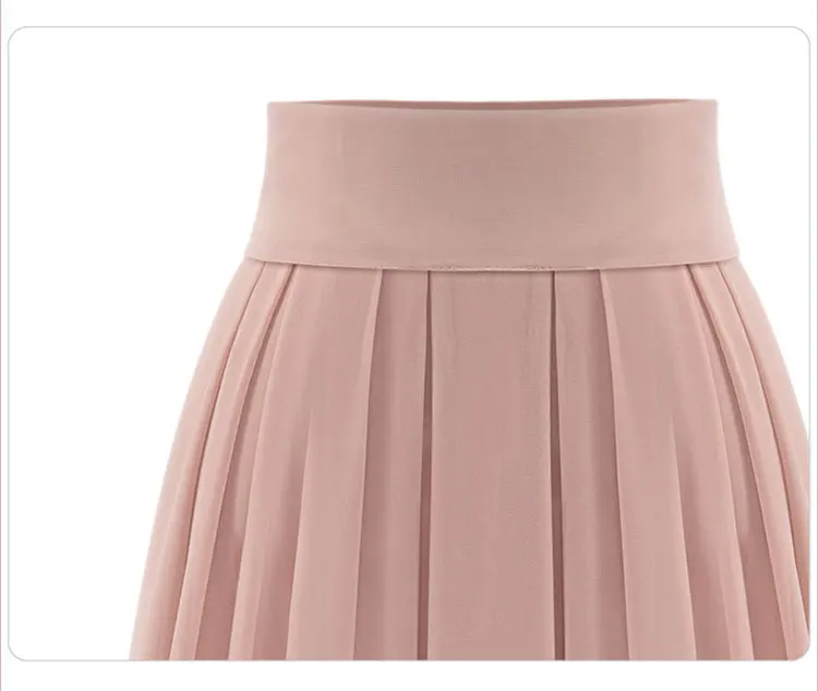 Женская длинная шифоновая юбка Пляжная плиссированная повседневная большого