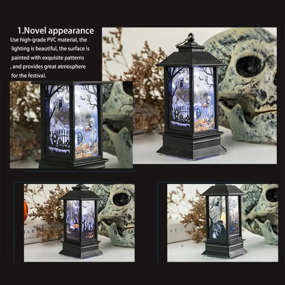 Винтажная лампа тыквенного замка на Хэллоуин подвесные украшения для вечеринки