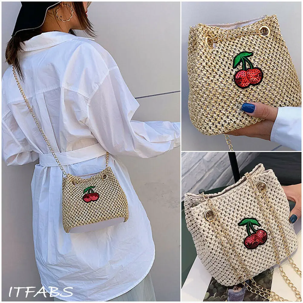 Новинка 2019 стильные женские круглые сумки из ротанга для девушек пляжные летние