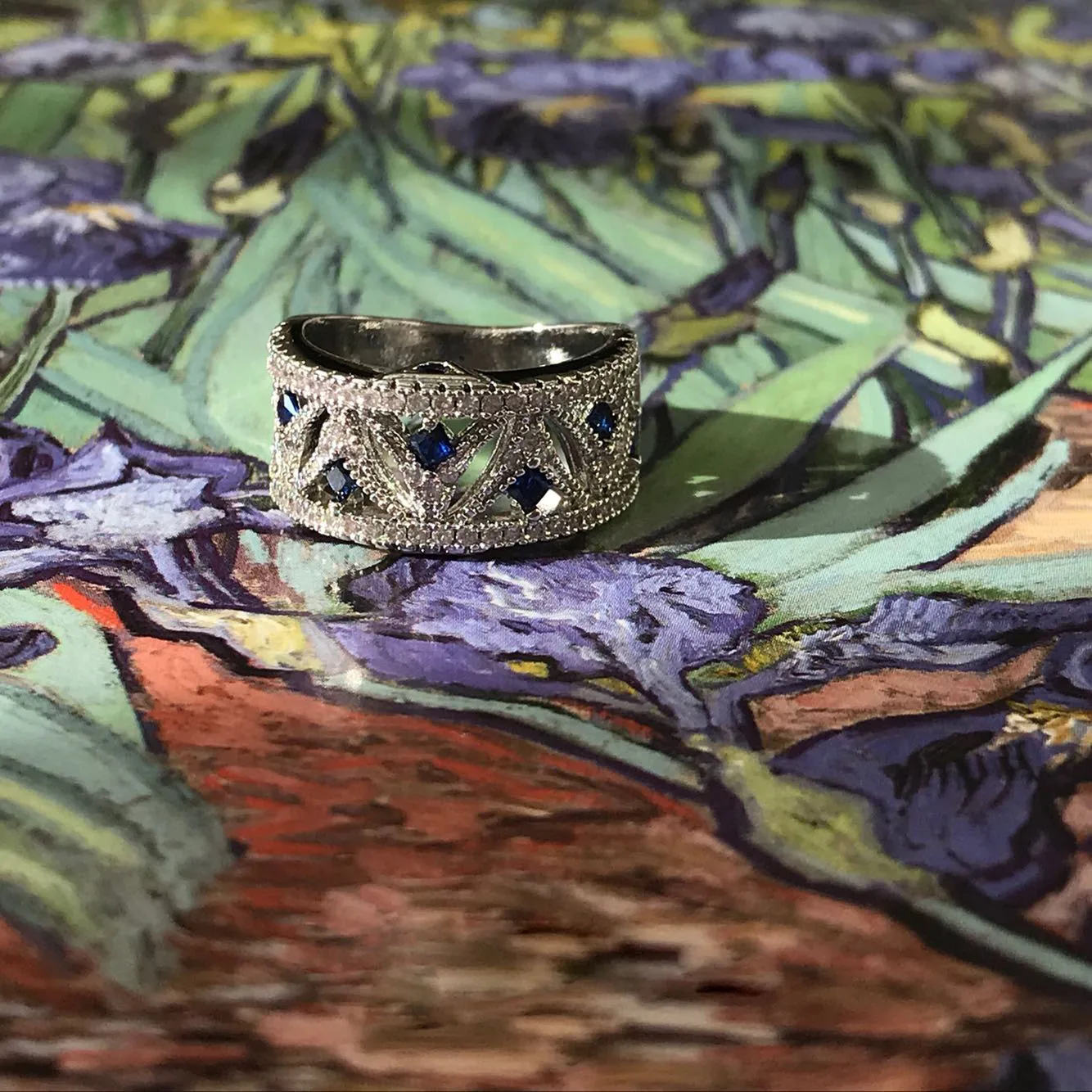 Изысканный камень месяца сентябрь 925 anillos SilverWedding вечерние/dinnerRings для женщин мужчин Голубой Кристалл Циркон лучшие подарки на день рождения