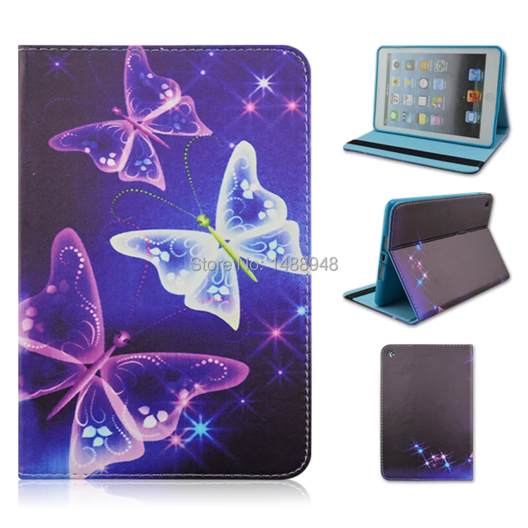 Unique New Night Butterfly TPU+PU Leather Cover Case With Elastic Belt For iPad mini 1/2/3 Tablet|leather belt buckle|belt buckles for girlsleather