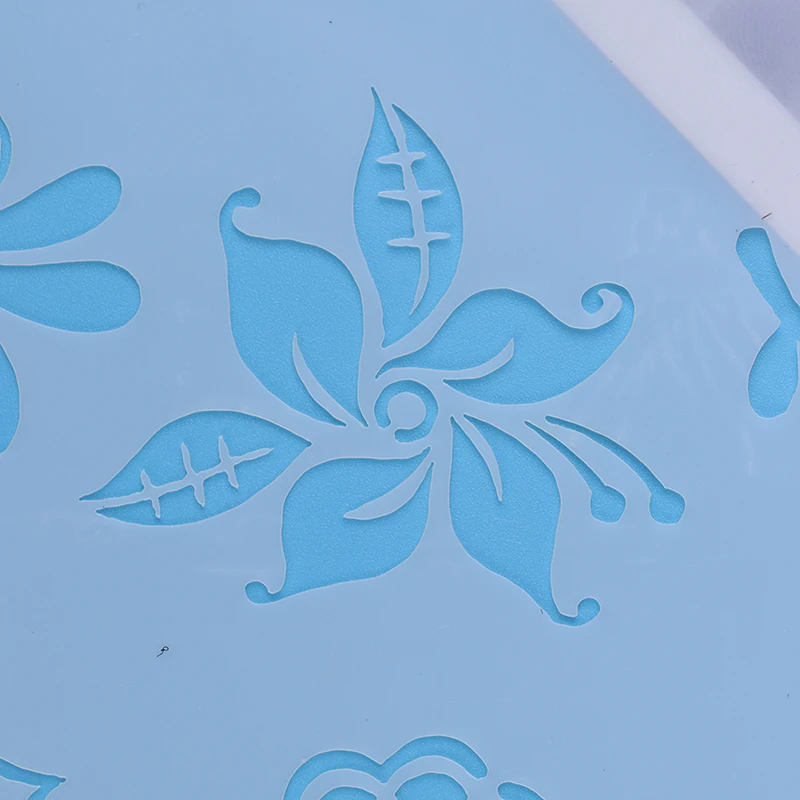 Пластиковый Рельефный цветок в форме многоразового трафарета аэрограф Живопись