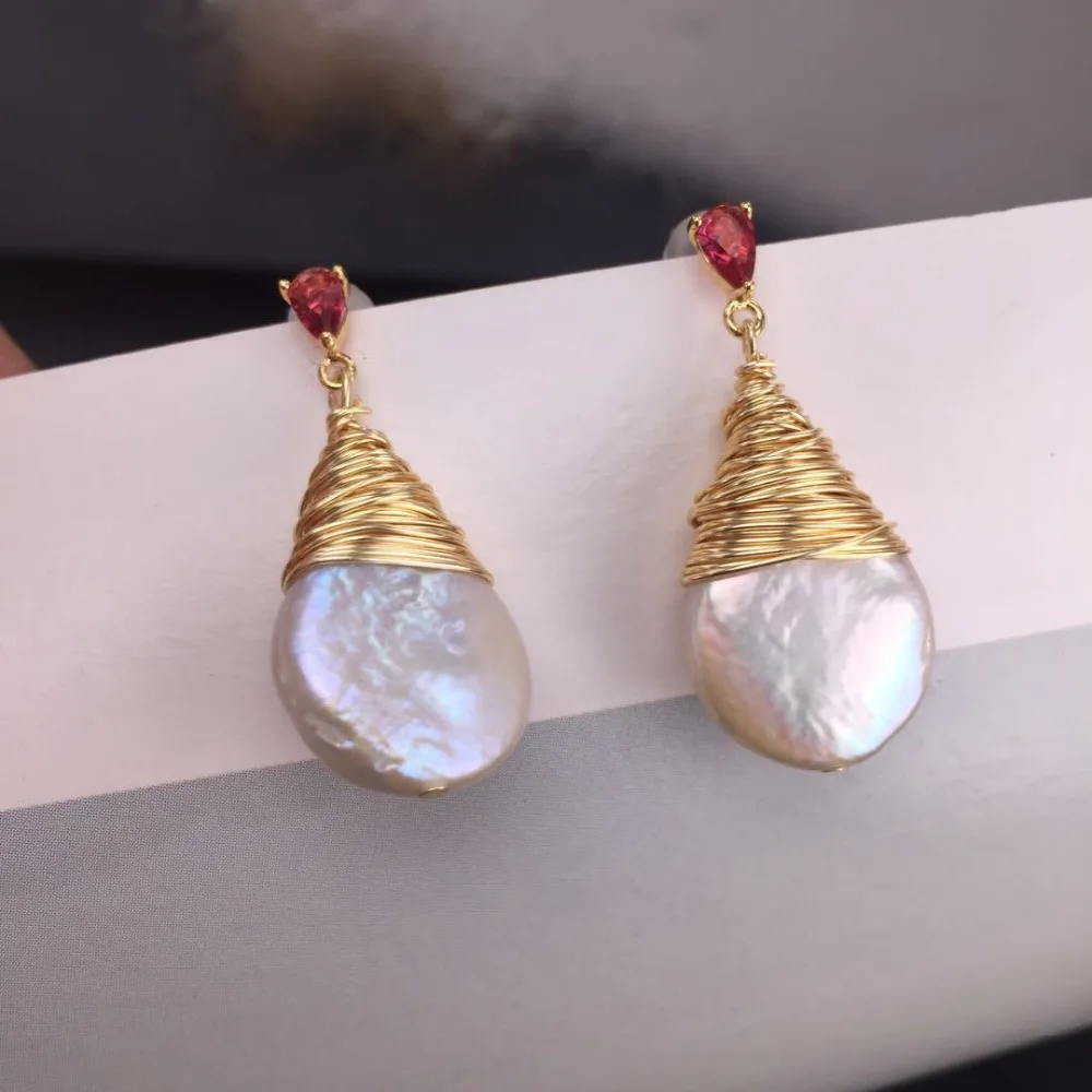 Оригинальный дизайн женские серьги из натурального жемчуга модные Женские
