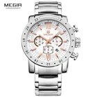 Megir модные кварцевые часы для мужчин водонепроницаемые светящиеся наручные часы Мужские часы с большим циферблатом 3008 бесплатная доставка