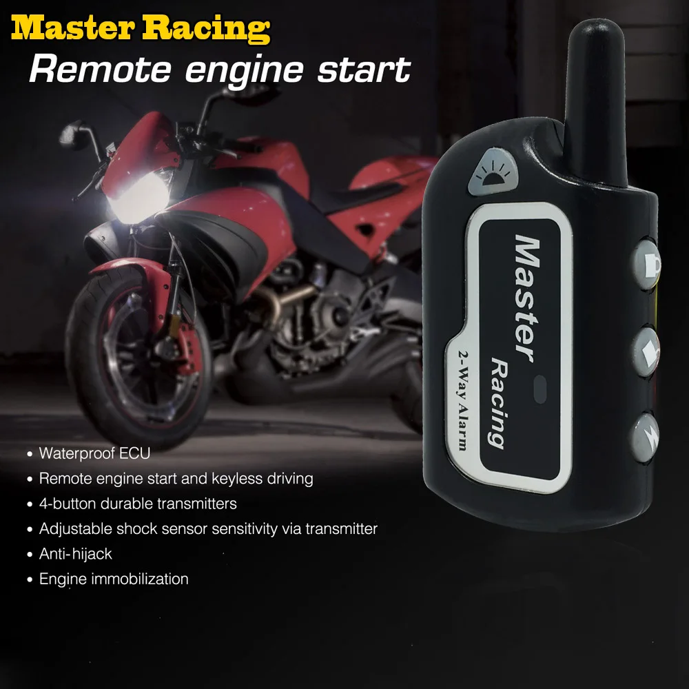 

Two Way Alarm Motorcycle Scooter Anti-theft Alarm Remote Engine Start 2 Way Security Alarm Moto Theft Protection For Motorbike