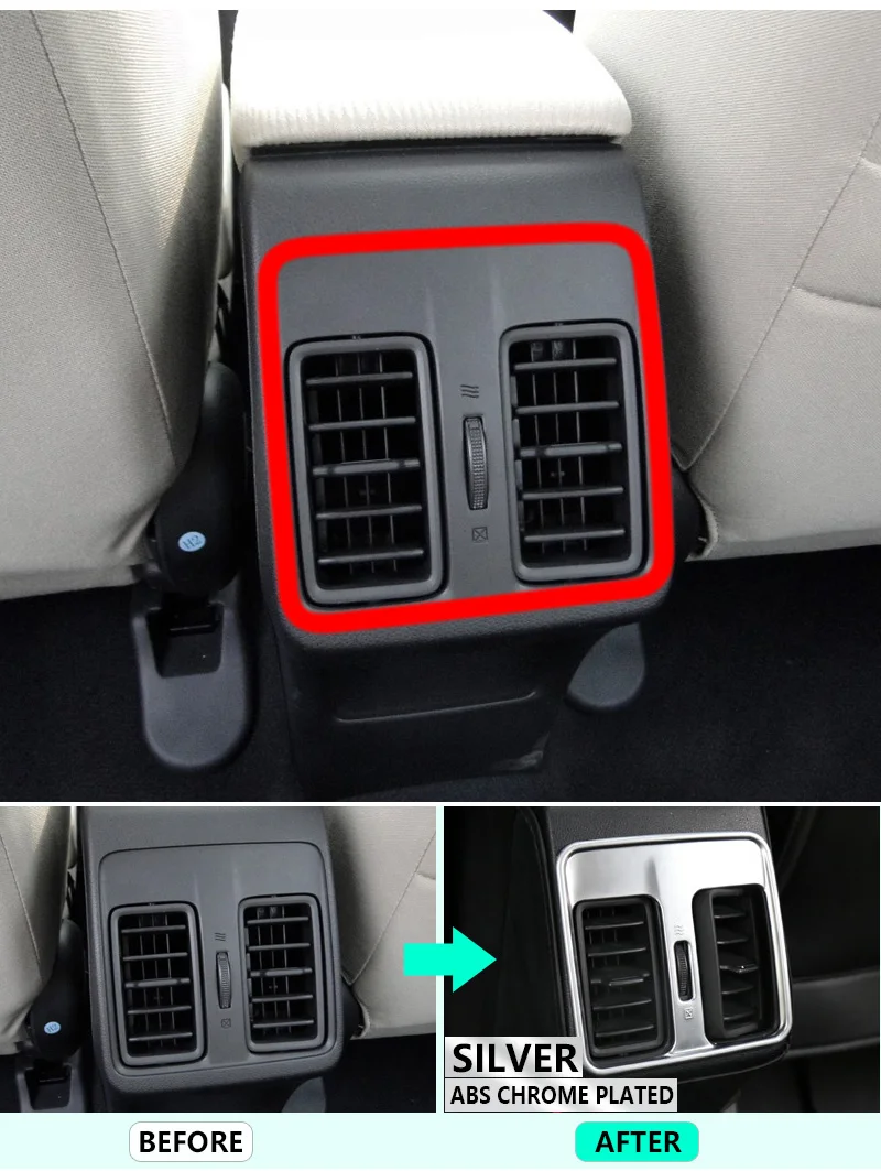 Для Honda City GM6 Grace баллада 2014 2015 2016 2017 2018 хром задний ряд Крышка для воздуховода