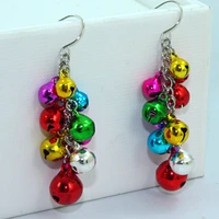 glhgjp european and american style earrings christmas earrings colorful bell earrings hook celebrates small gifts