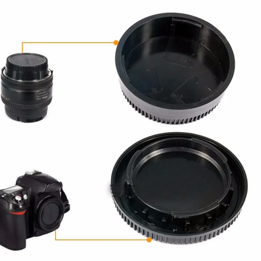 New High Quality Professional 58*22mm Camera Plastic Black Body Cover + Rear Lens Caps for All Nikon DSLR | Электроника