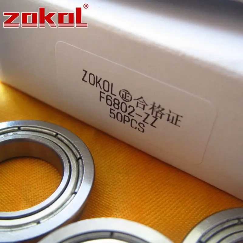 ZOKOL F6802 ZZ подшипник F6802ZZ фланцевый с глубоким желобом шариковый 15*24(26*1)* 5 мм|bearing