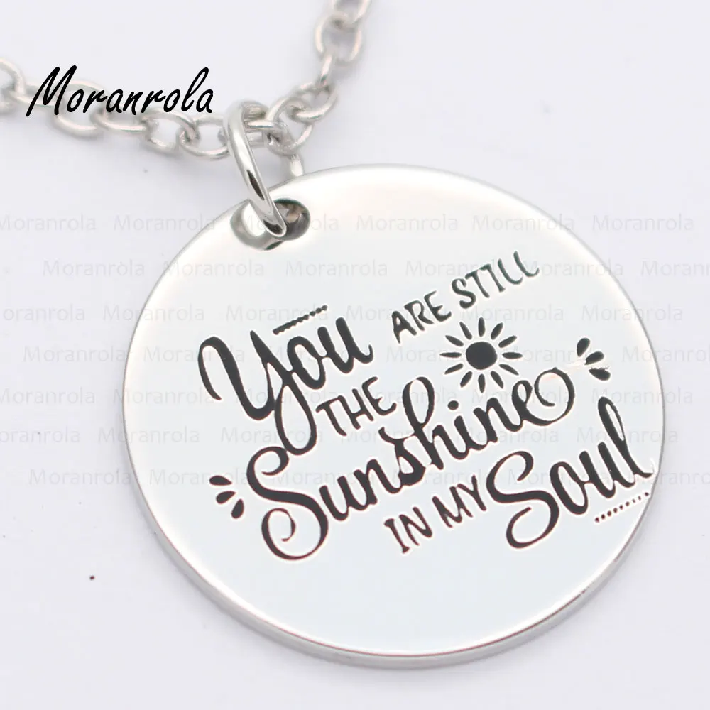 Новое поступление медный брелок-ожерелье с надписью You are the sunshine in my soul Ювелирное