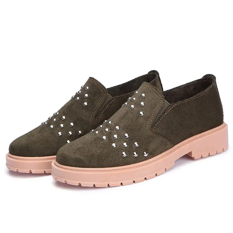 

LAISUMK 2020 Woman Leather Women Shoes Flats 3 Colors Buckle Loafers Slip On Women'S Flat Shoes Moccasins