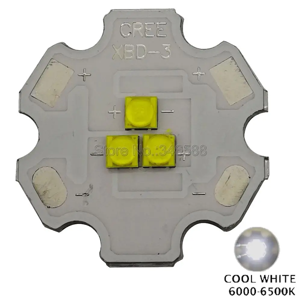 Cool White Cree XBD XB-D 3 светодиодный s светодиодный излучатель лампа светильник белый теплый белый красный зеленый Королевский синий желтый 9 В Интегрированный Светодиодный светильник источник - Испускаемый цвет: Cool White