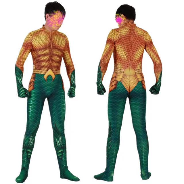 Новый костюм для косплея Aquaman супергероя Артура Карри Orin Zentai комбинезон