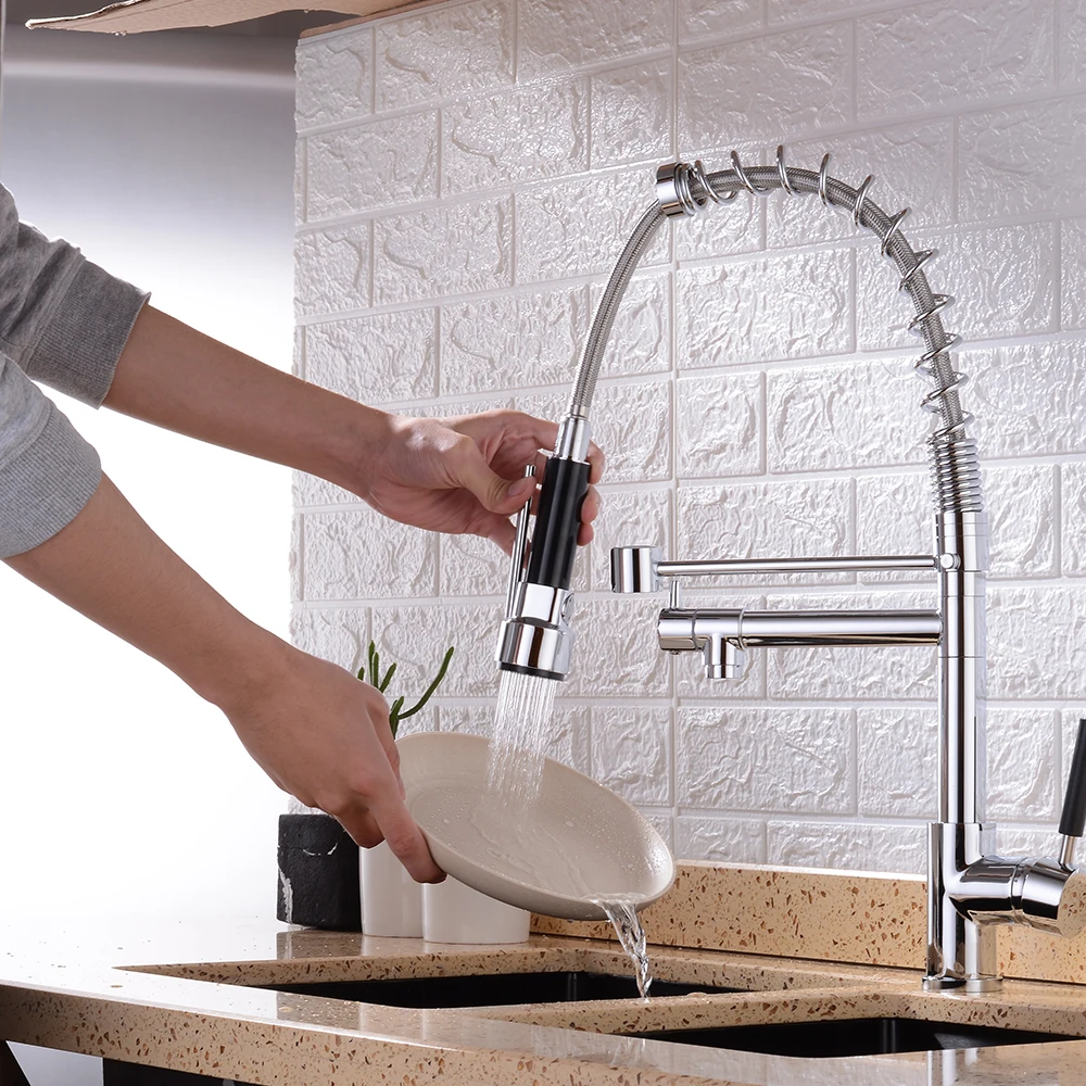 Смесители для кухни хромированные латунные краны кухонной раковины