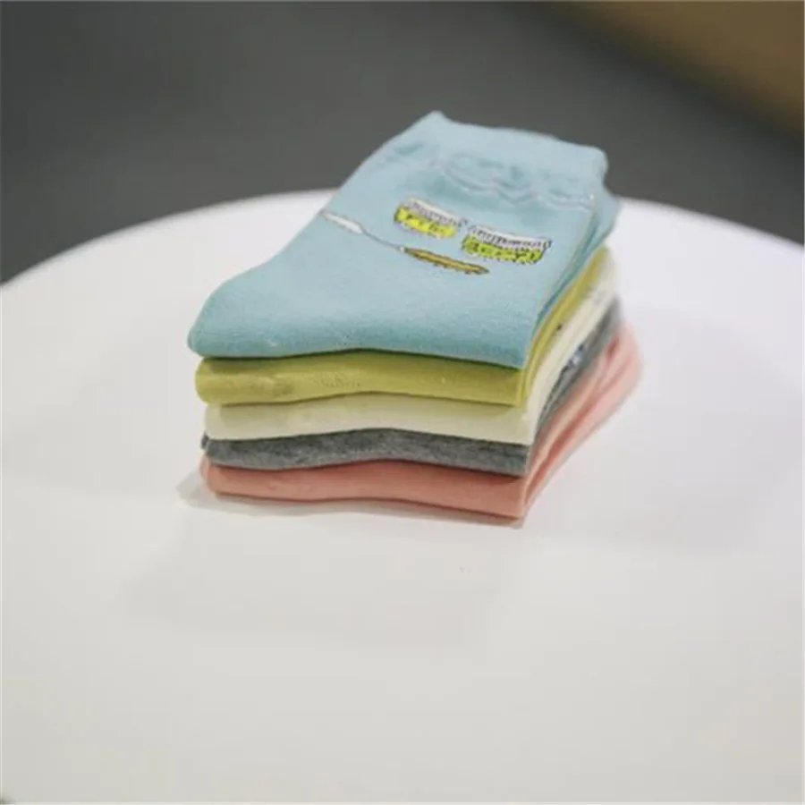 [COSPLACOOL] Новинка корейский стиль лоскутные носки со смешным рисунком модные милые