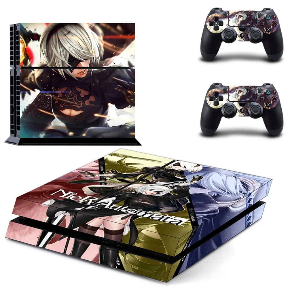 Игра NieR Automata PS4 кожи наклейка виниловая для sony Playstation 4 консоли и 2 контроллеров PS4 кожи Стикеры