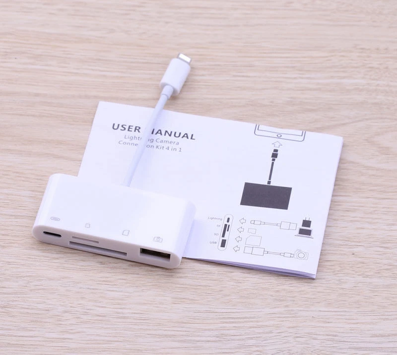 4в1 OTG кард-ридер iOS Телефон SD TF карта памяти ПИСАТЕЛЬ USB камера подключение комплект адаптер для iPhone 11 Pro XS MAX XR 6 7 8 iPad