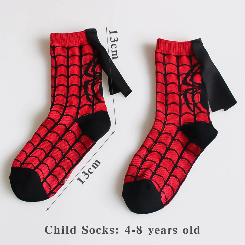 Child Socks-4 22 стиля герой комиксов Marvel общие носки мультфильм Железный человек Спайдермен, Супермен, Бэтмен Капитан Америка ребенок мужчины подарки носки - Цвет: Child Socks-4