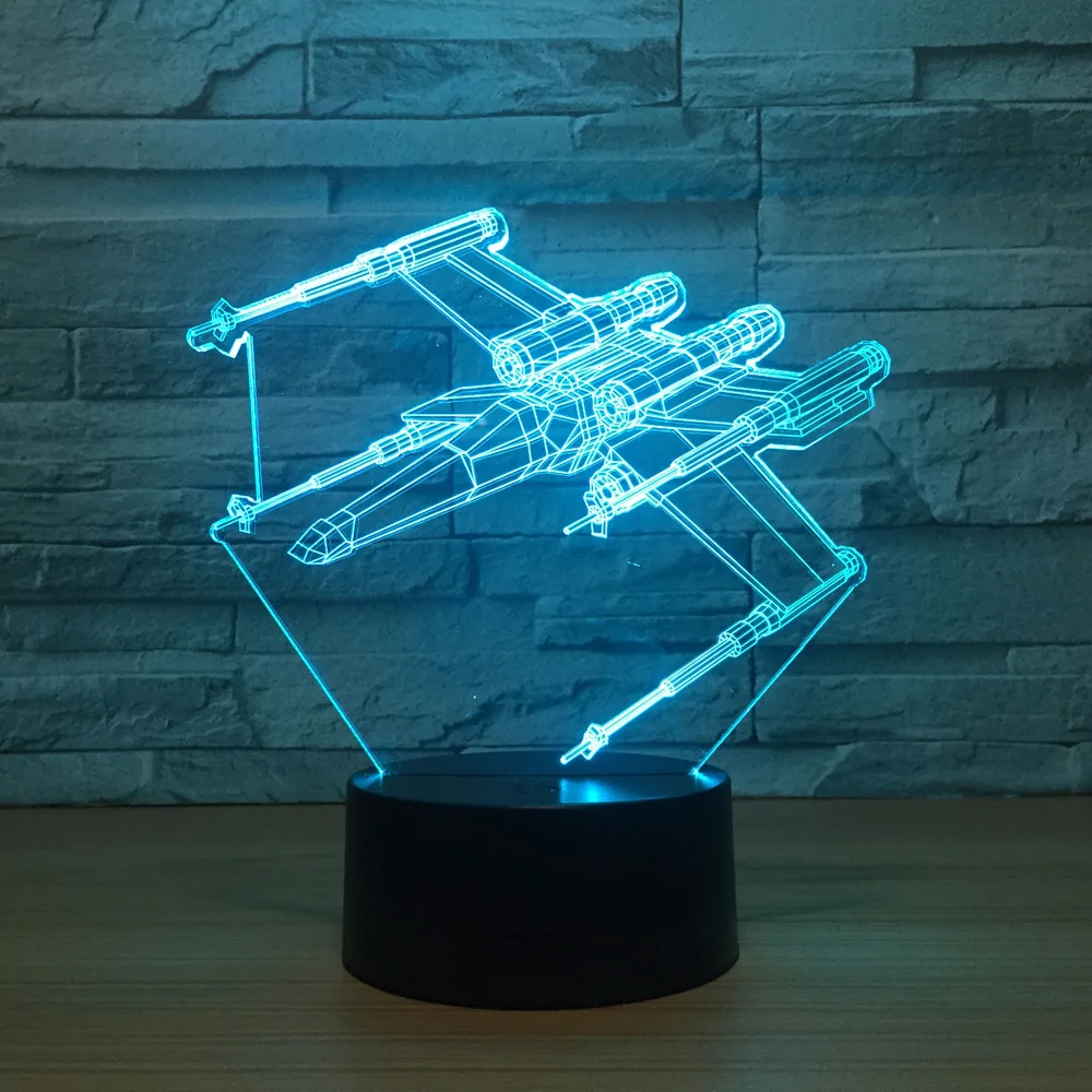 X Fighter Star Wars 7 цветов Светодиодные ночные лампы для детей сенсорные светодиодные Usb
