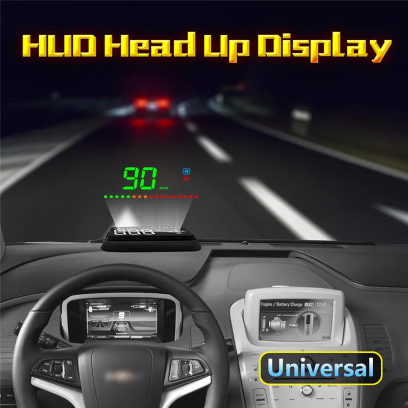 A2 GPS HUD Дисплей Автомобильный дисплей спутниковый скоростной компас KMH/MPH